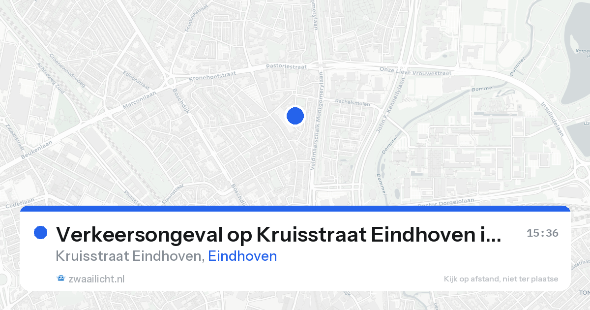 Verkeersongeval op Kruisstraat Eindhoven in Eindhoven — 19 aug 2026