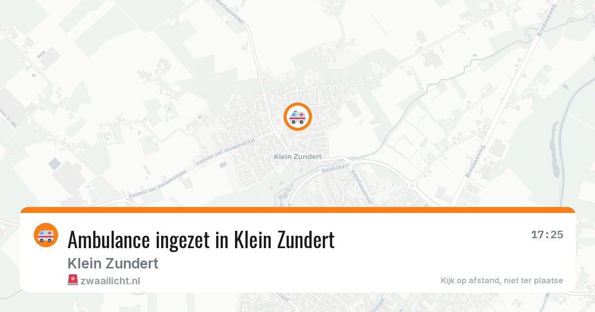 Ambulance ingezet in Klein Zundert — 31 jul 2026