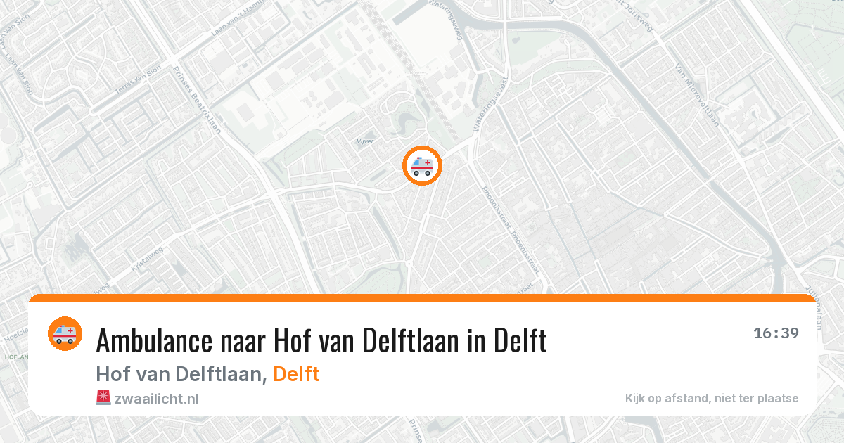 Ambulance naar Hof van Delftlaan in Delft — 24 jun 2026