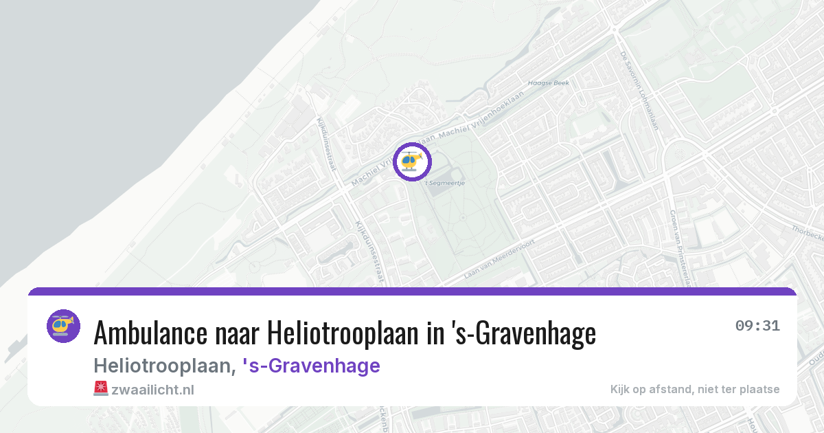 Ambulance naar Heliotrooplaan in 's-Gravenhage — 14 aug 2026