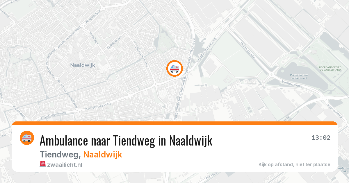 Ambulance naar Tiendweg in Naaldwijk — 11 aug 2026