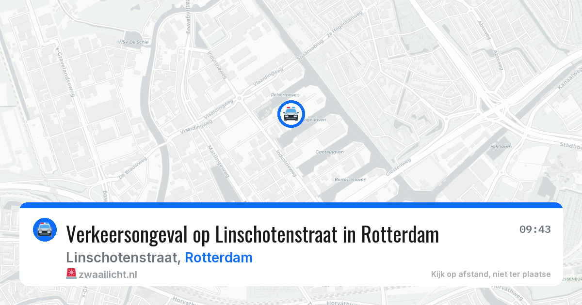 Verkeersongeval op Linschotenstraat in Rotterdam — 9 jul 2026