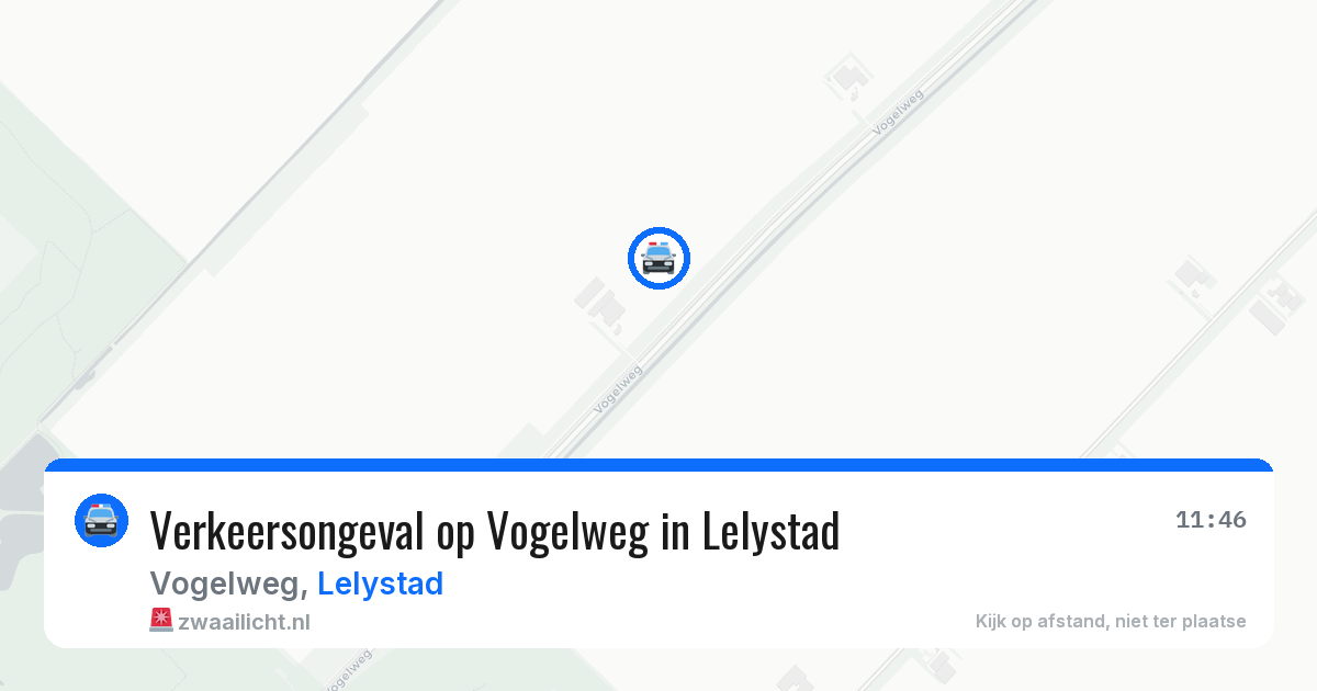 Verkeersongeval op Vogelweg in Lelystad — 29 jul 2026