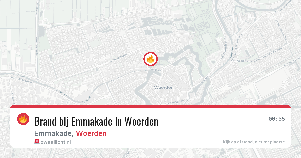 Brand bij Emmakade in Woerden — 29 mei 2026