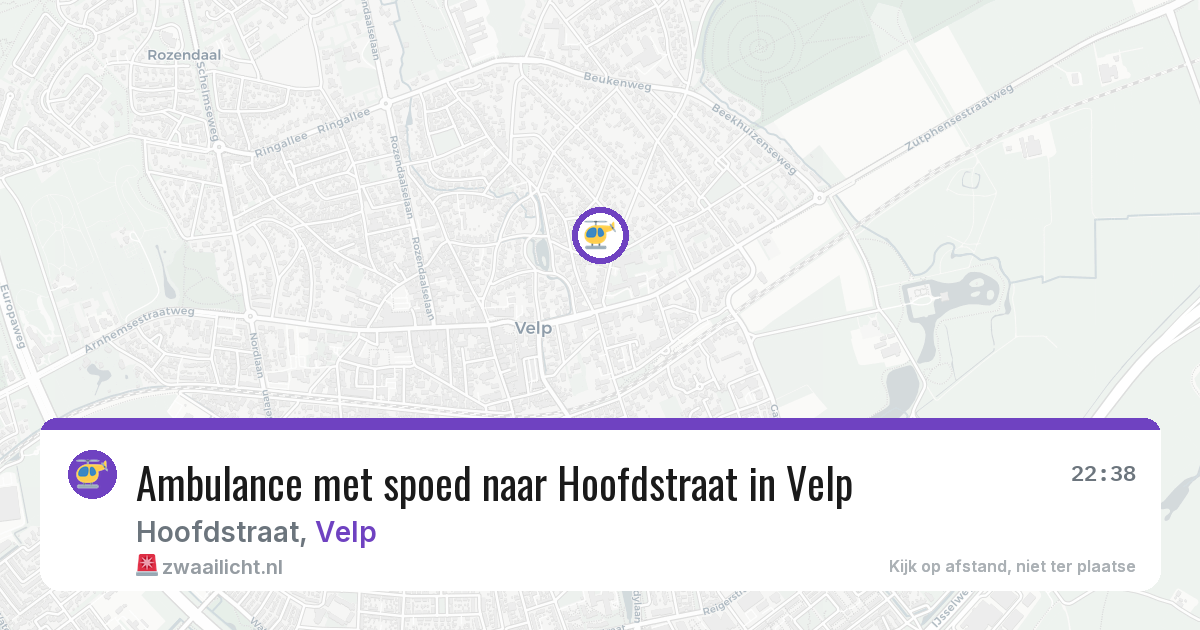 Ambulance met spoed naar Hoofdstraat in Velp — 2 aug 2026