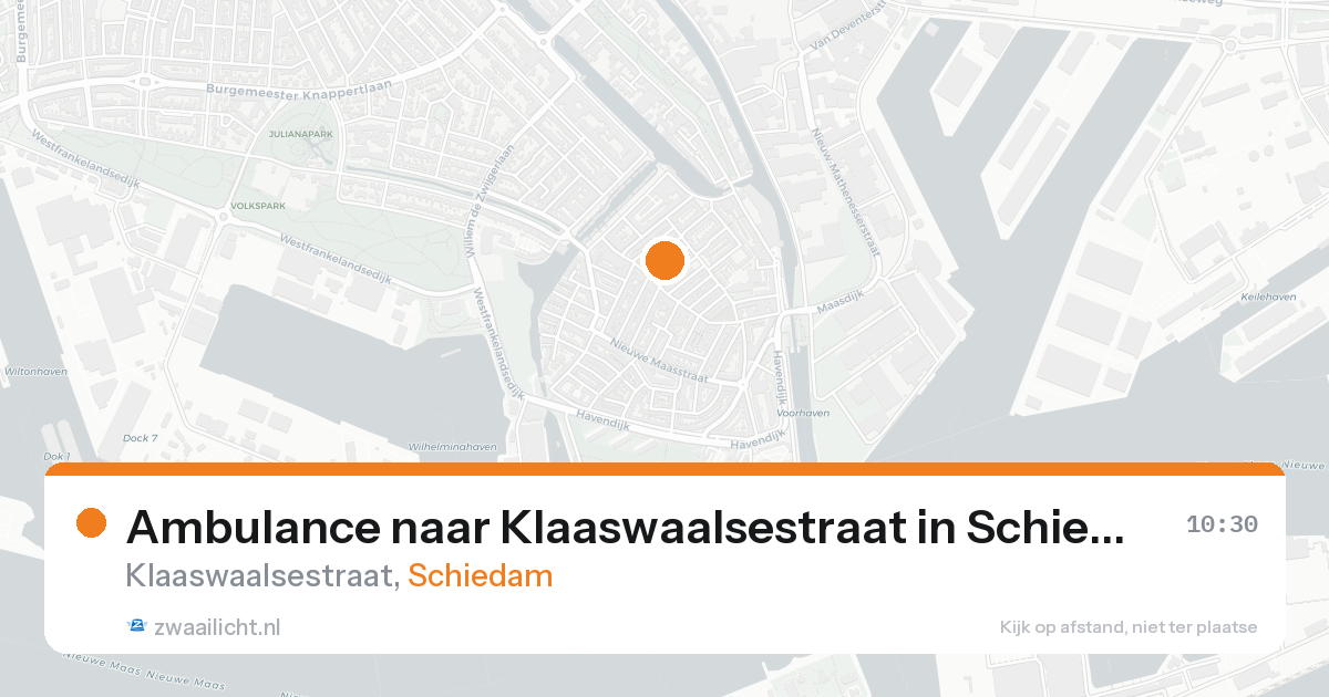 Ambulance naar Klaaswaalsestraat in Schiedam — 26 mei 2026