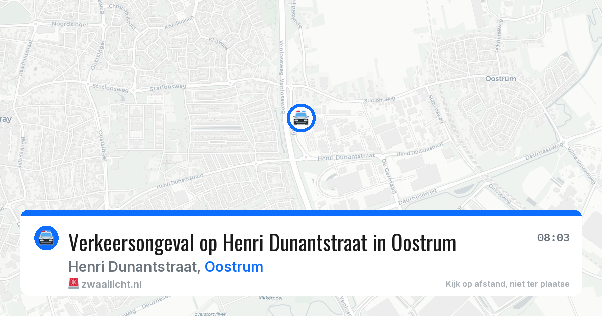 Verkeersongeval op Henri Dunantstraat in Oostrum — 3 feb 2026