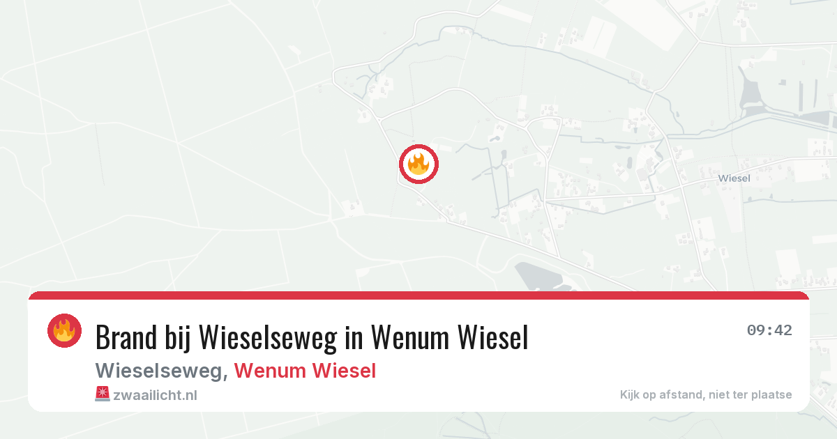 Brand bij Wieselseweg in Wenum Wiesel — 8 mrt 2026