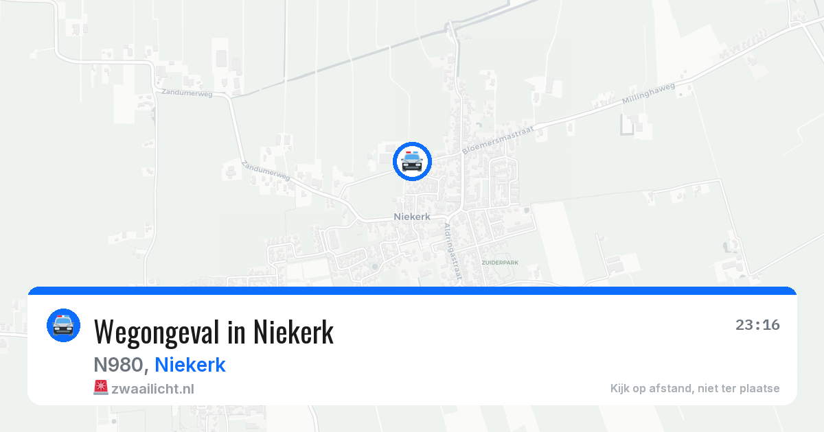 Wegongeval in Niekerk — 28 jul 2026