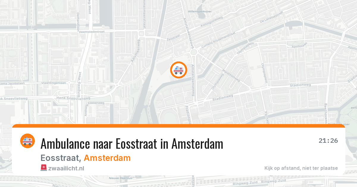 Ambulance naar Eosstraat in Amsterdam — 16 jun 2026