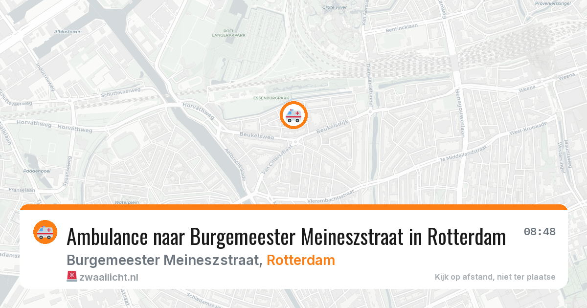 Ambulance naar Burgemeester Meineszstraat in Rotterdam — 16 jun 2026