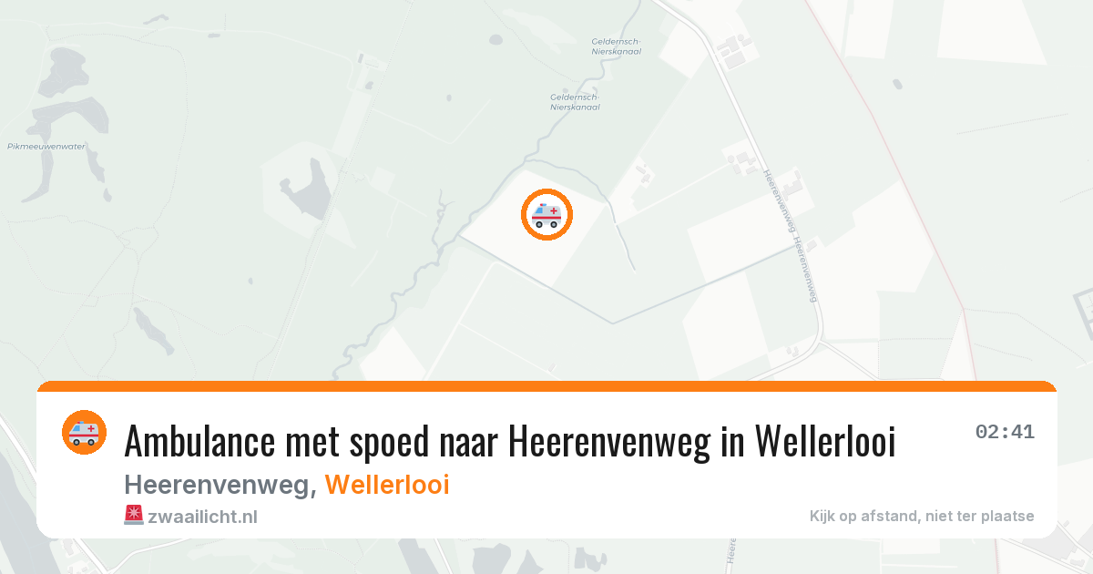 Ambulance met spoed naar Heerenvenweg in Wellerlooi — 28 jun 2026
