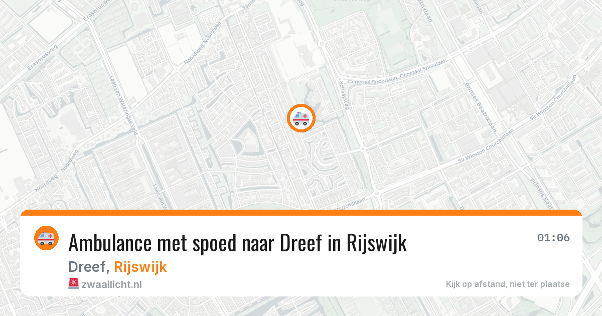 Ambulance met spoed naar Dreef in Rijswijk — 22 jun 2026