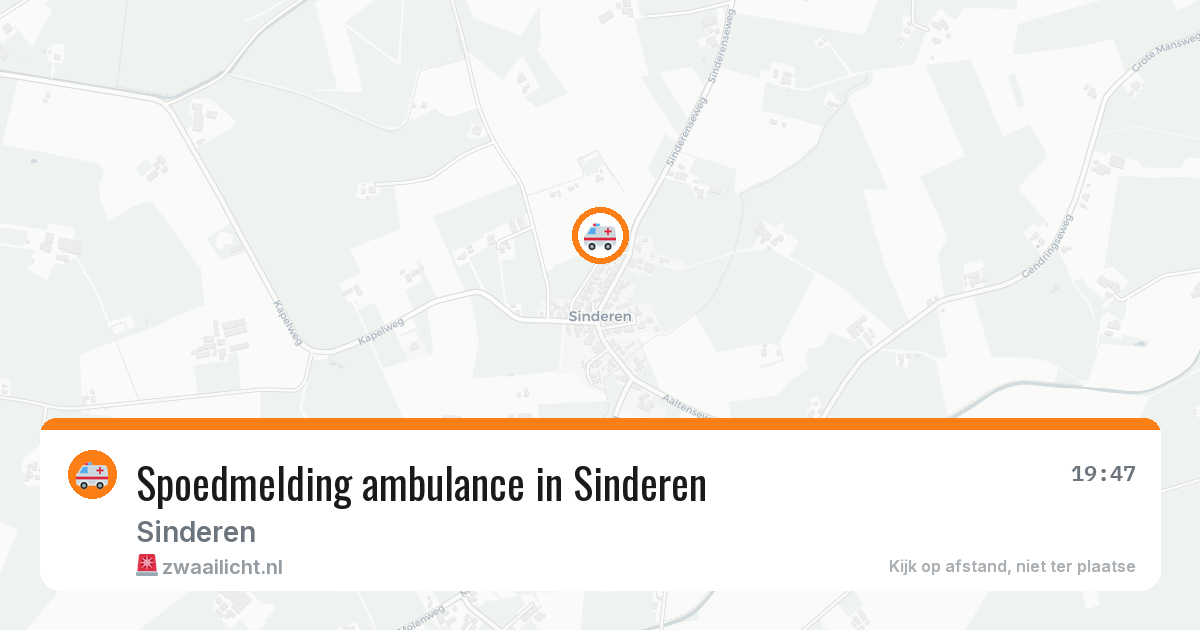 Spoedmelding ambulance in Sinderen — 19 mei 2026