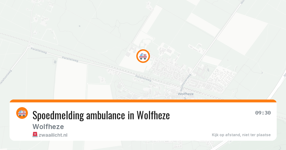 Spoedmelding ambulance in Wolfheze — 14 aug 2026