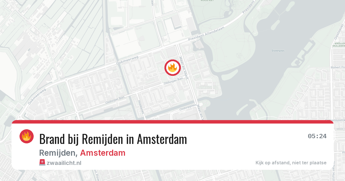 Brand bij Remijden in Amsterdam — 12 jun 2026