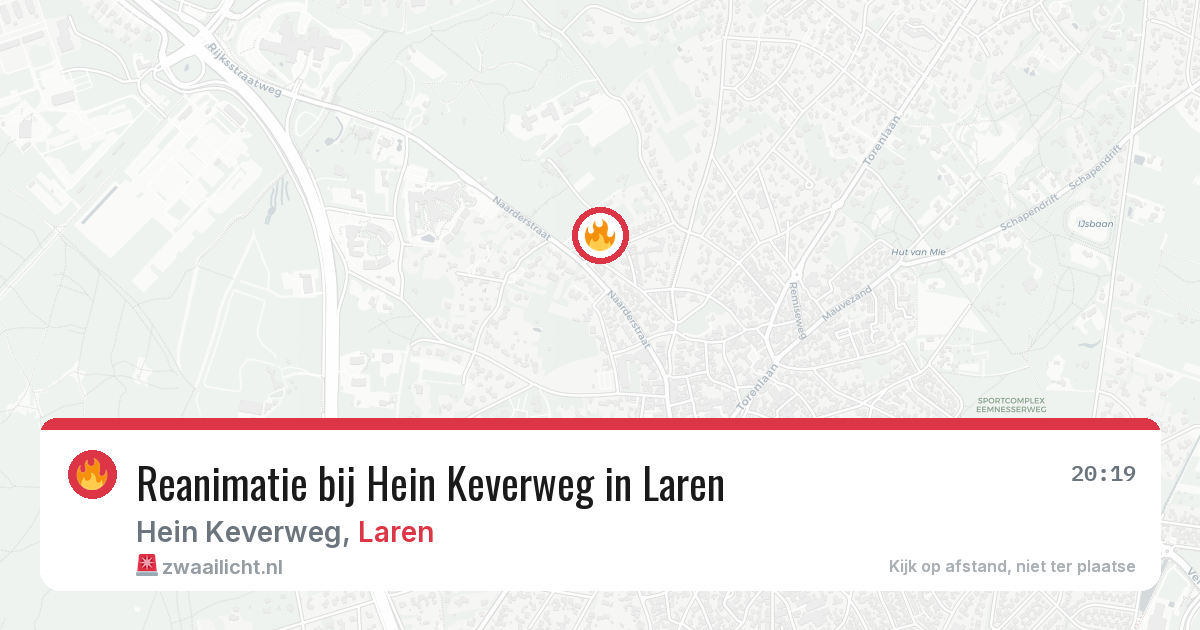 Reanimatie bij Hein Keverweg in Laren — 18 jun 2026
