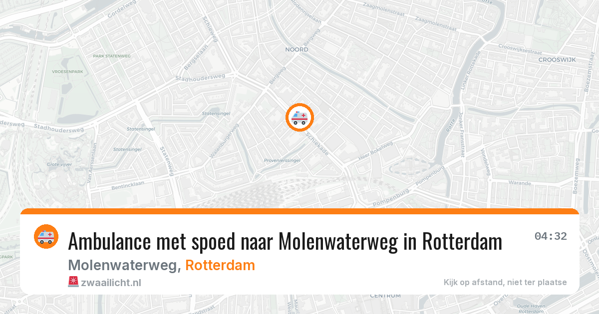Ambulance met spoed naar Molenwaterweg in Rotterdam — 5 jun 2026