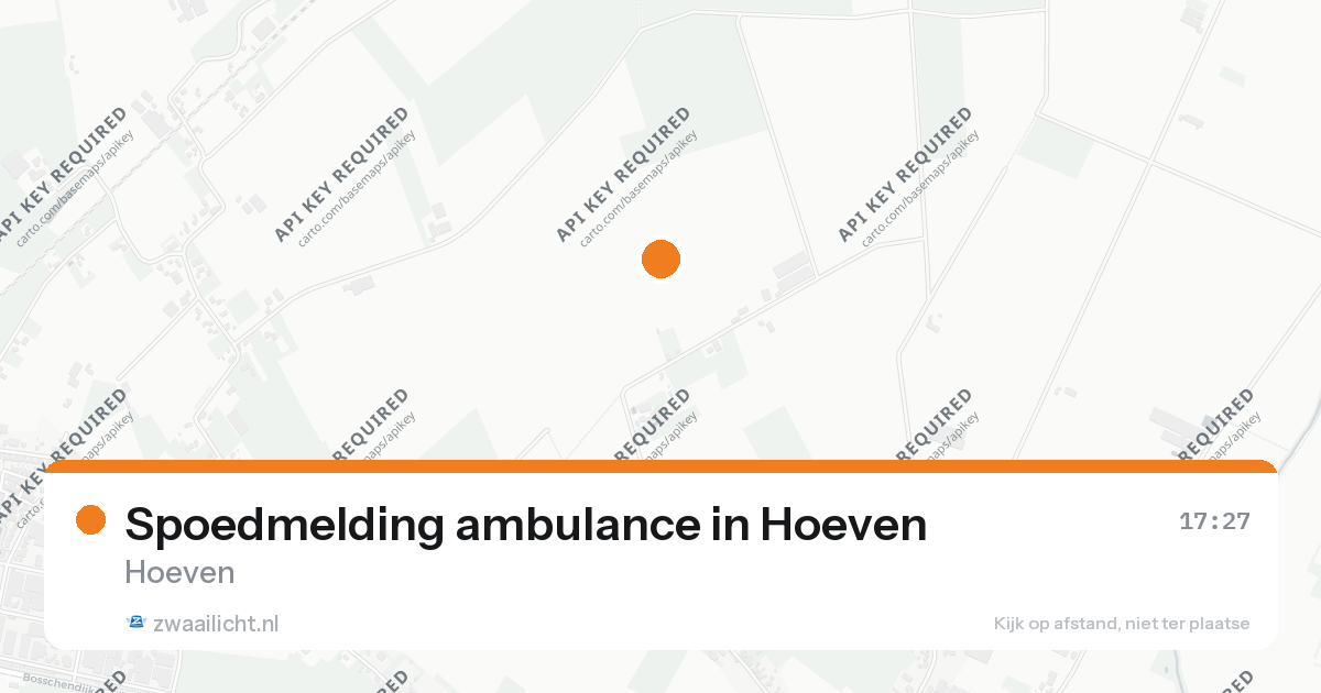 Spoedmelding ambulance in Hoeven — 26 aug 2026