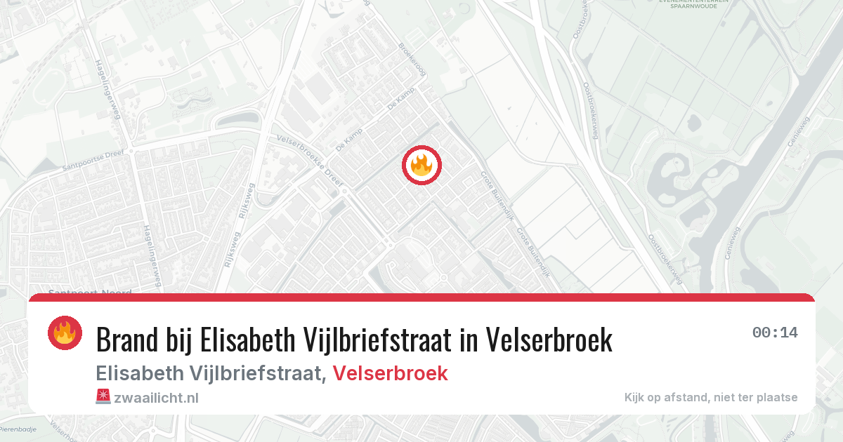 Brand bij Elisabeth Vijlbriefstraat in Velserbroek — 15 mei 2026