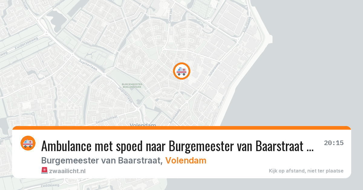 Ambulance met spoed naar Burgemeester van Baarstraat in Volendam — 27 jul 2026