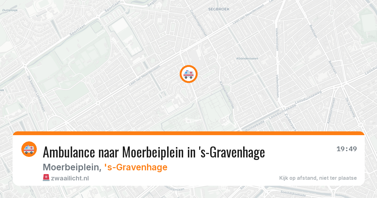 Ambulance naar Moerbeiplein in 's-Gravenhage — 20 apr 2026