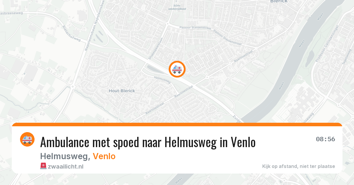 Ambulance met spoed naar Helmusweg in Venlo — 19 jun 2026