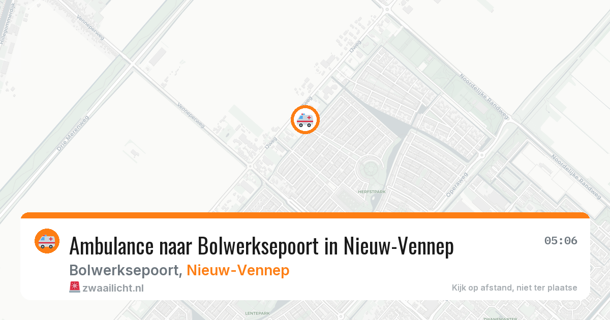 Ambulance naar Bolwerksepoort in Nieuw-Vennep — 13 aug 2026