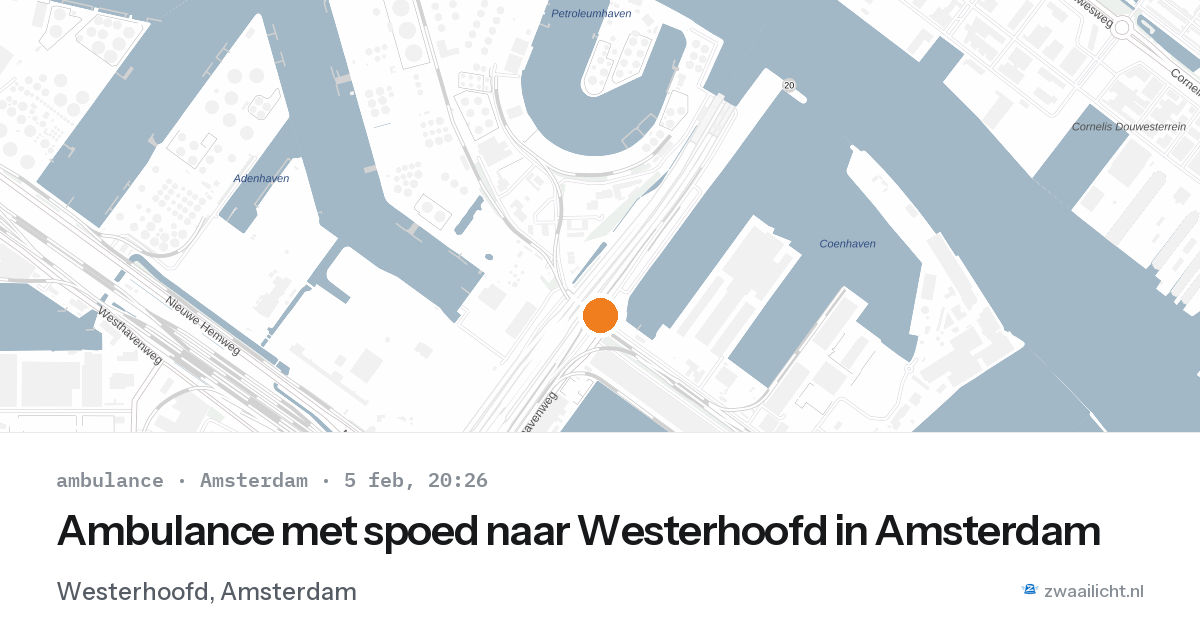 Ambulance met spoed naar Westerhoofd in Amsterdam — 5 feb 2026