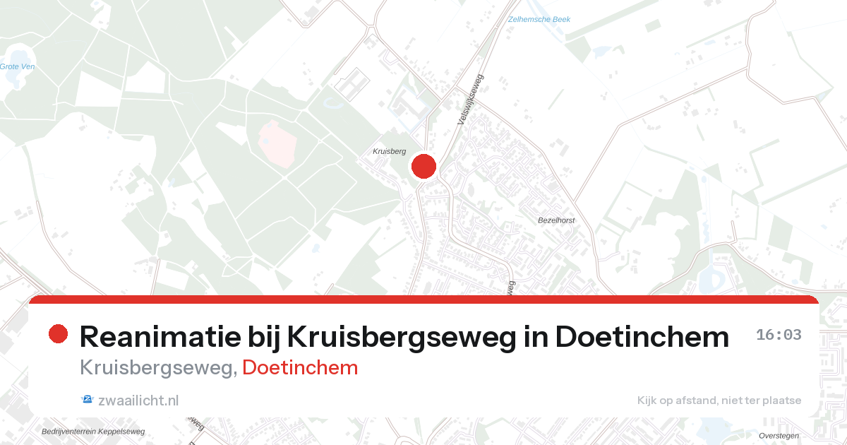 Reanimatie bij Kruisbergseweg in Doetinchem — 27 aug 2026