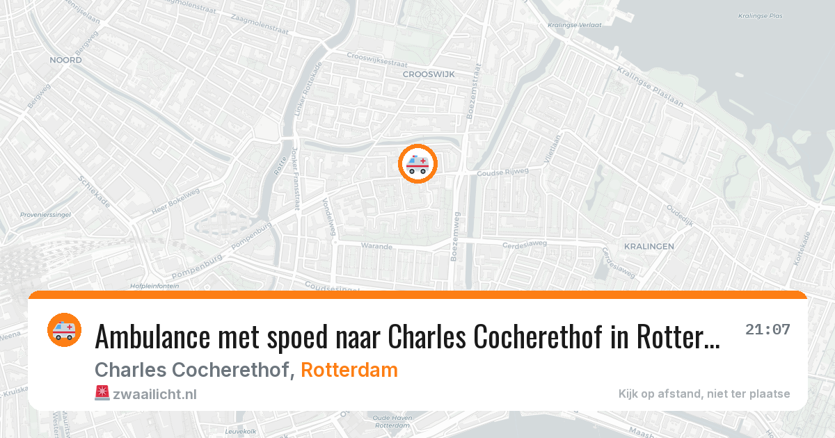 Ambulance met spoed naar Charles Cocherethof in Rotterdam — 27 mei 2026