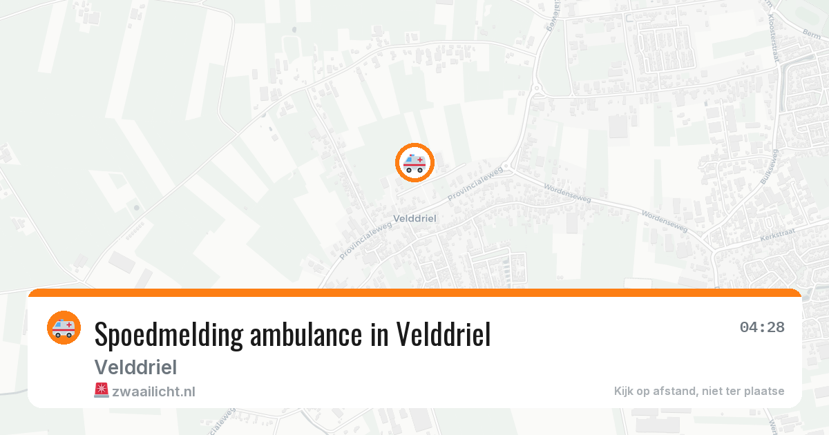 Spoedmelding ambulance in Velddriel — 7 apr 2026
