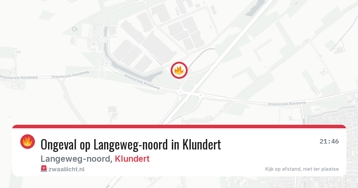 Ongeval op Langeweg-noord in Klundert — 7 aug 2026