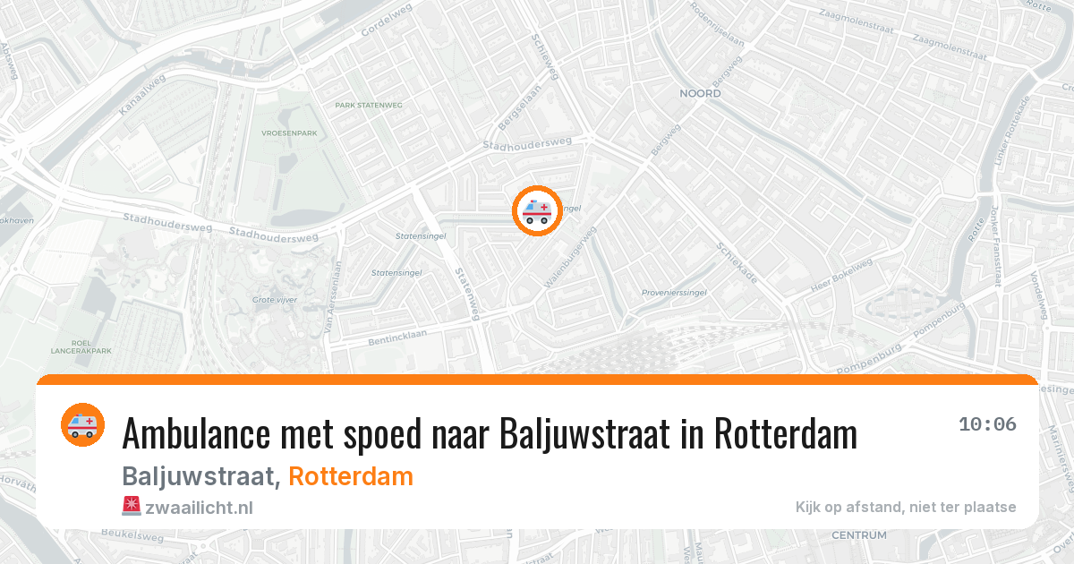 Ambulance met spoed naar Baljuwstraat in Rotterdam — 4 mrt 2026