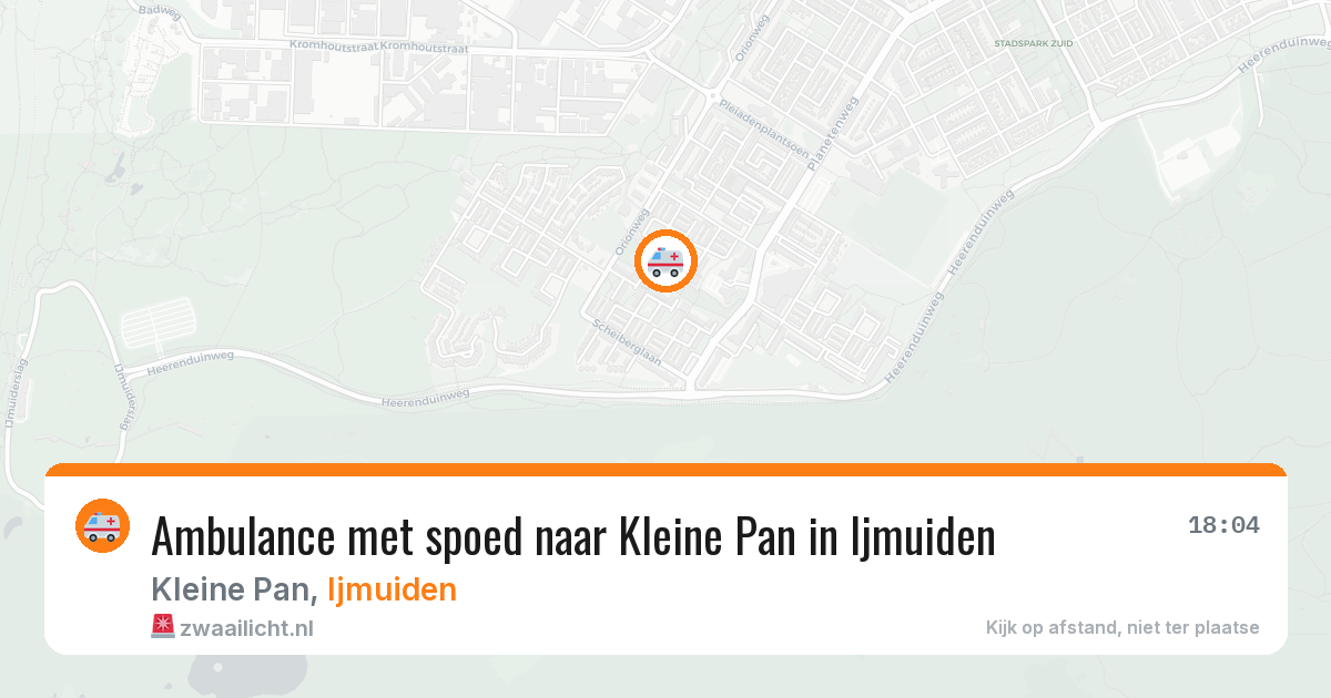 Ambulance met spoed naar Kleine Pan in Ijmuiden — 16 jul 2026