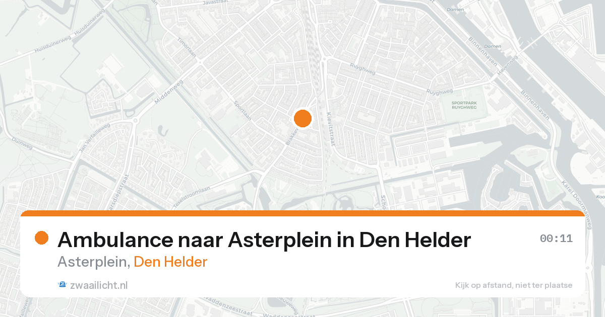 Ambulance naar Asterplein in Den Helder — 16 aug 2026