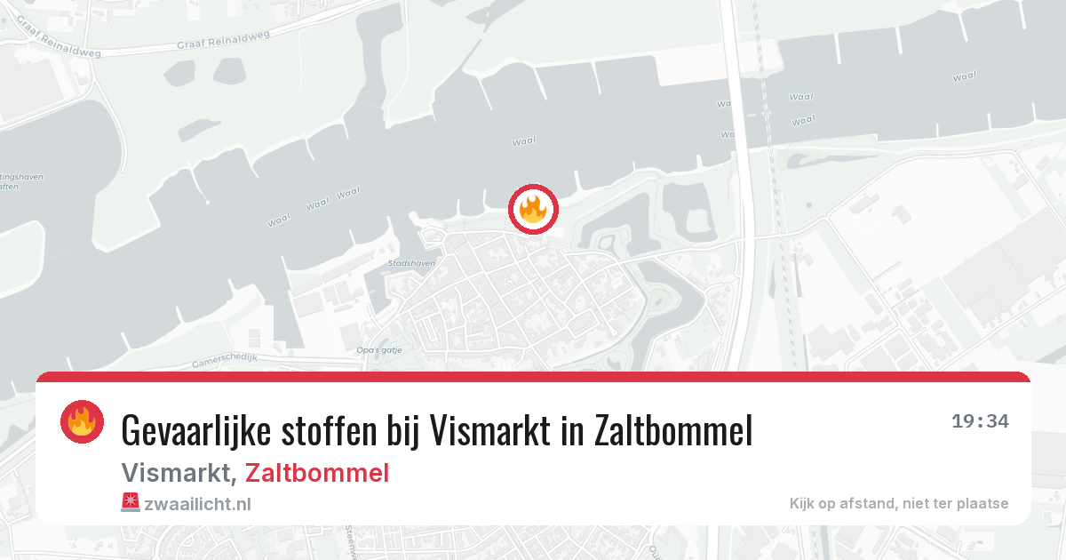 Gevaarlijke stoffen bij Vismarkt in Zaltbommel — 15 jun 2026