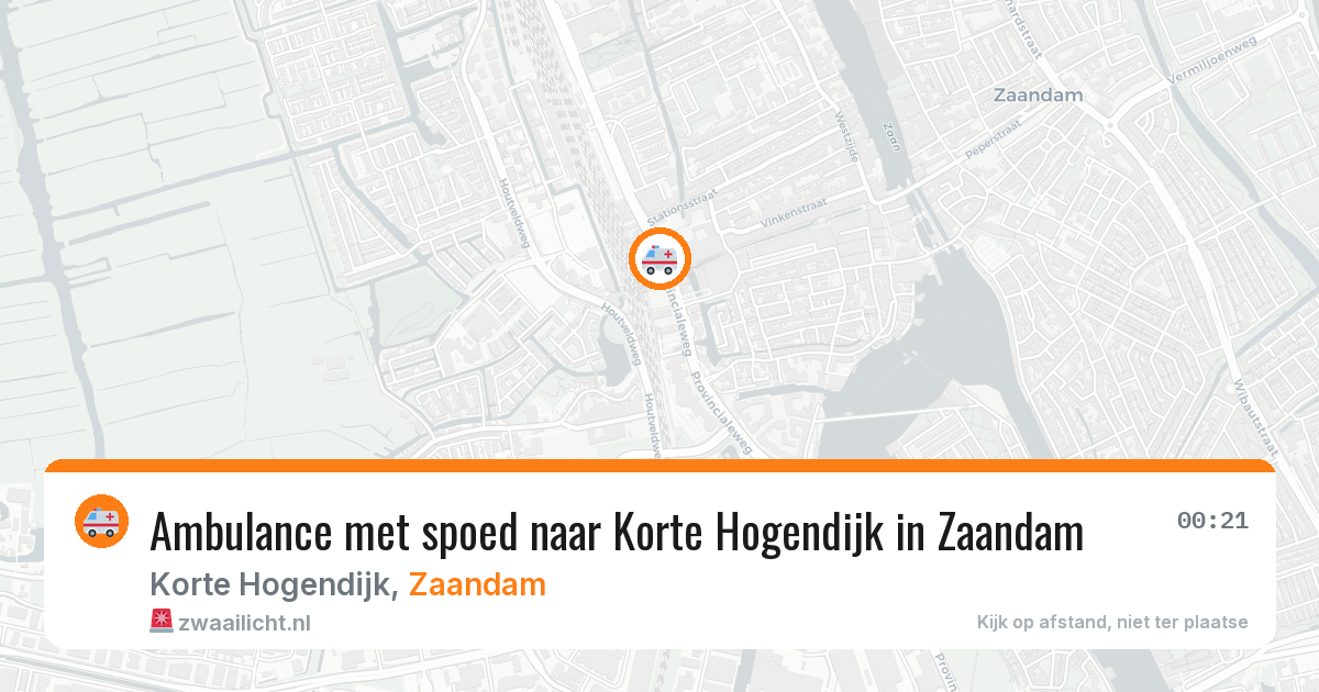 Ambulance met spoed naar Korte Hogendijk in Zaandam — 11 jul 2026