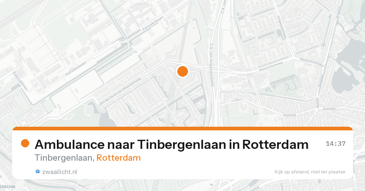 Ambulance naar Tinbergenlaan in Rotterdam — 18 aug 2026