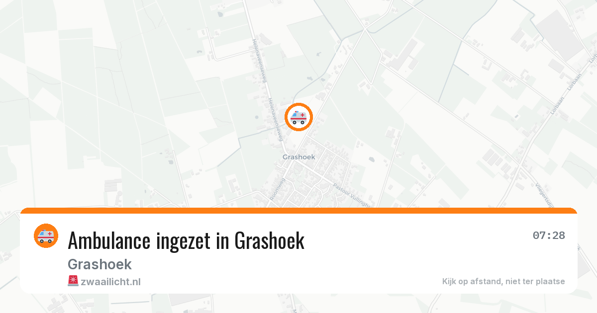 Ambulance ingezet in Grashoek — 8 jul 2026