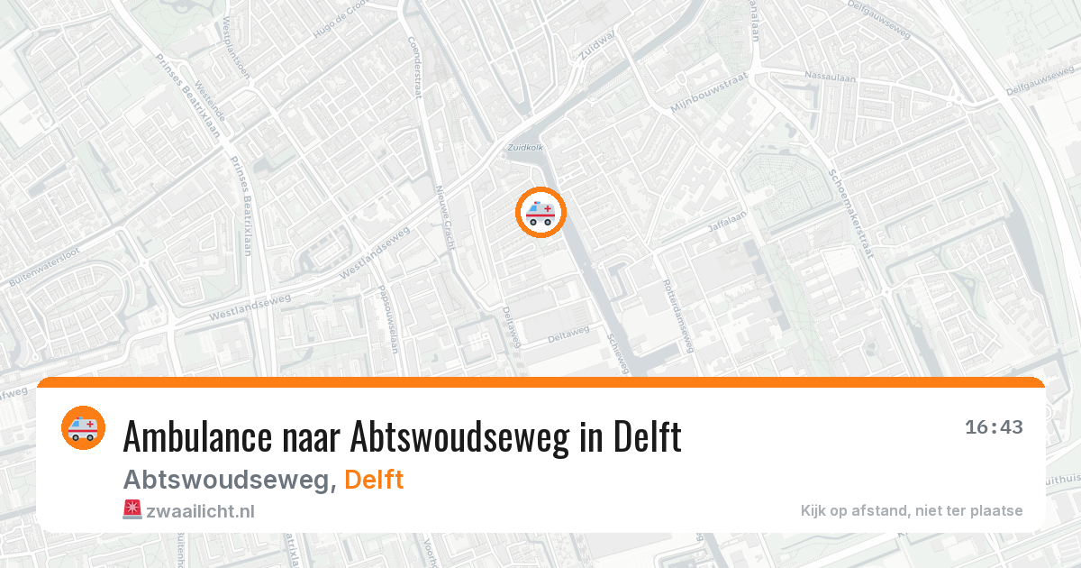 Ambulance naar Abtswoudseweg in Delft — 21 apr 2026