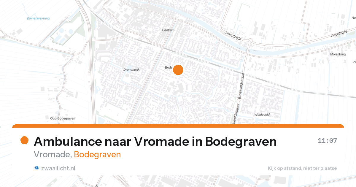 Ambulance naar Vromade in Bodegraven — 26 mrt 2026
