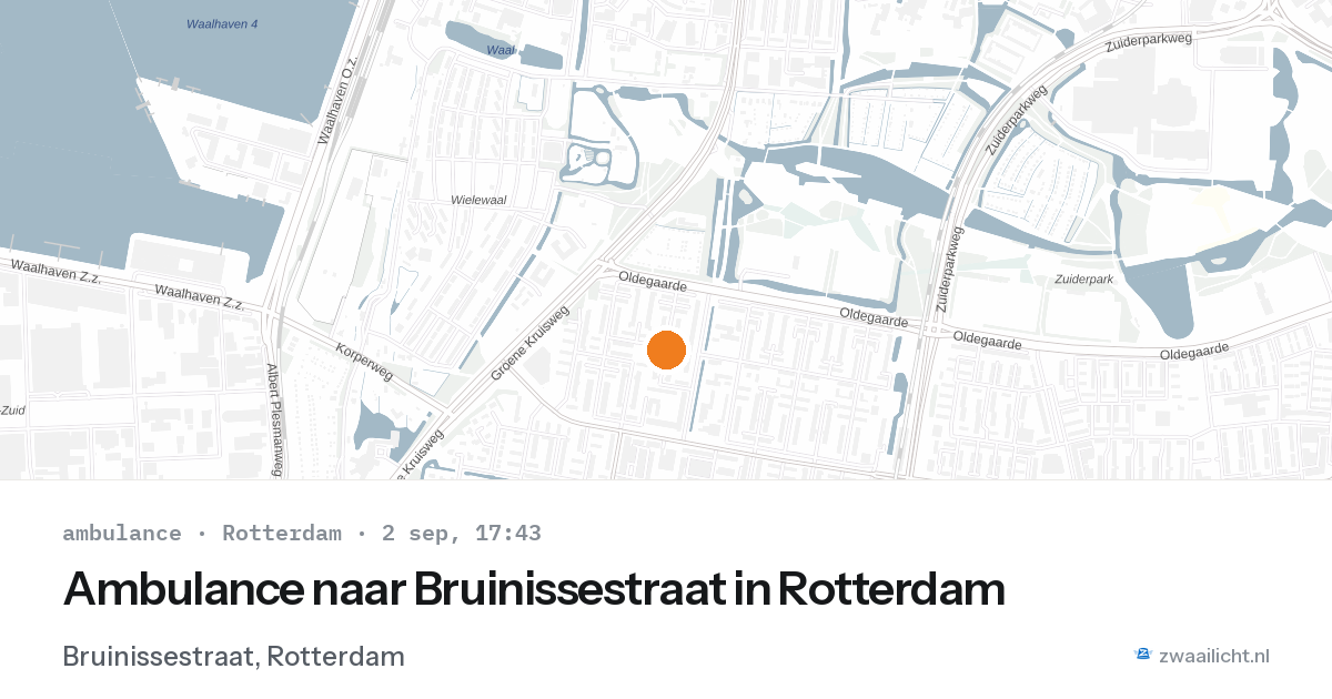 Ambulance naar Bruinissestraat in Rotterdam — 2 sep 2026