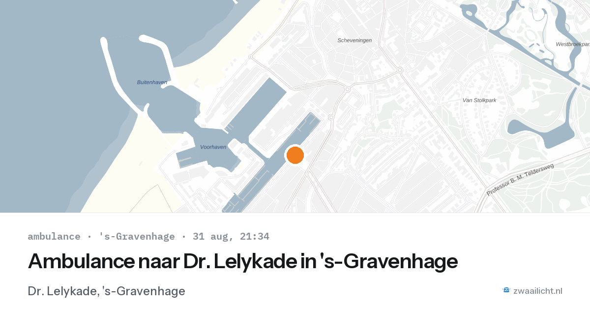 Ambulance naar Dr. Lelykade in 's-Gravenhage — 31 aug 2026