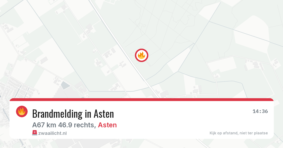 Brandmelding in Asten — 26 mei 2026