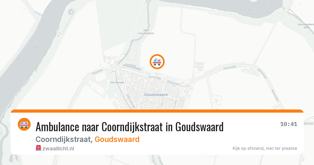 Ambulance naar Coorndijkstraat in Goudswaard — 25 jun 2026