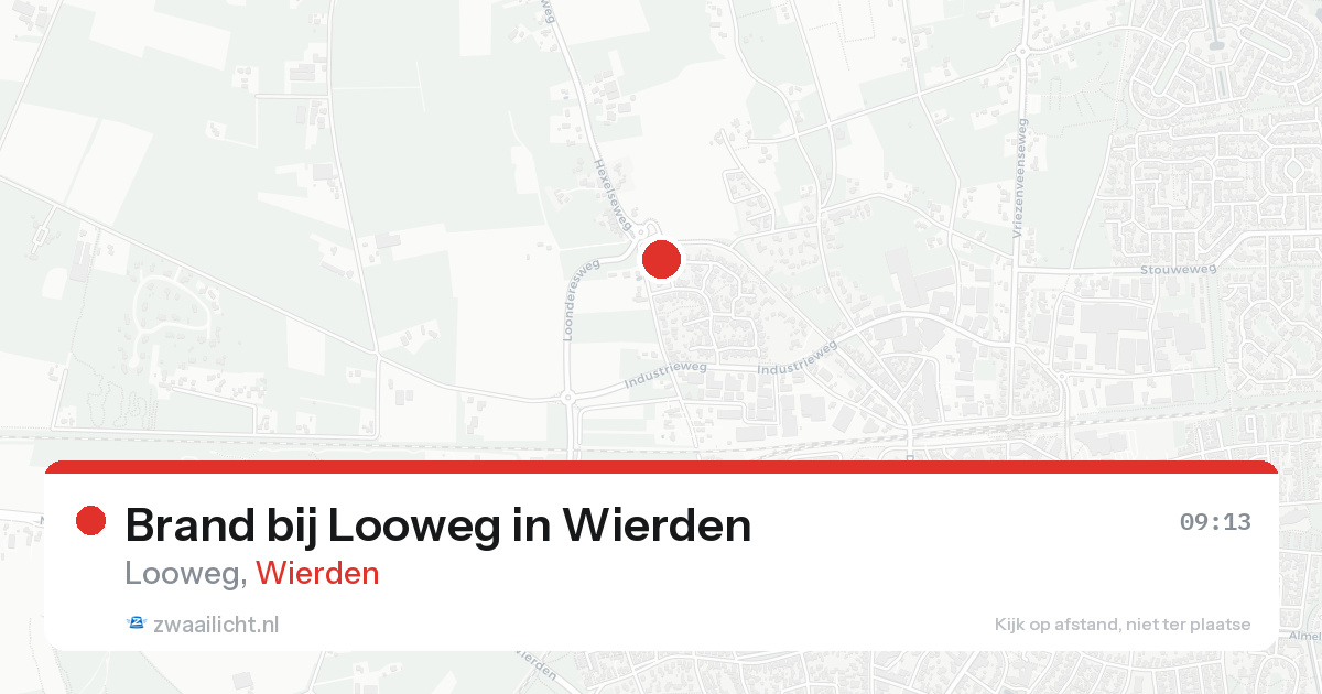 Brand bij Looweg in Wierden — 13 aug 2026