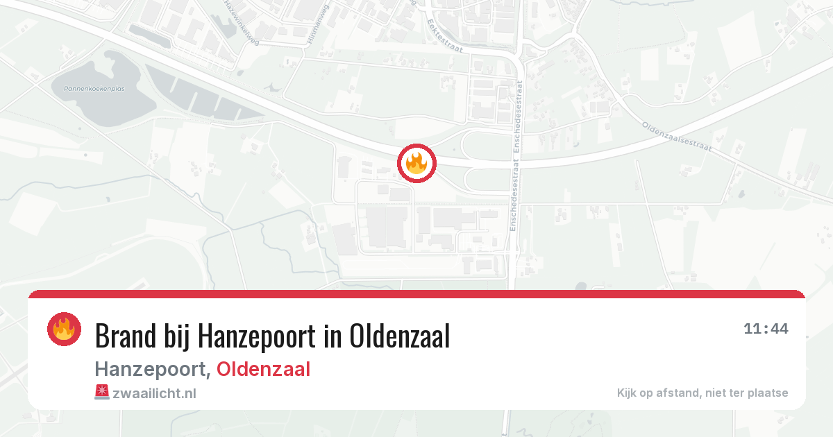 Brand bij Hanzepoort in Oldenzaal — 11 jun 2026