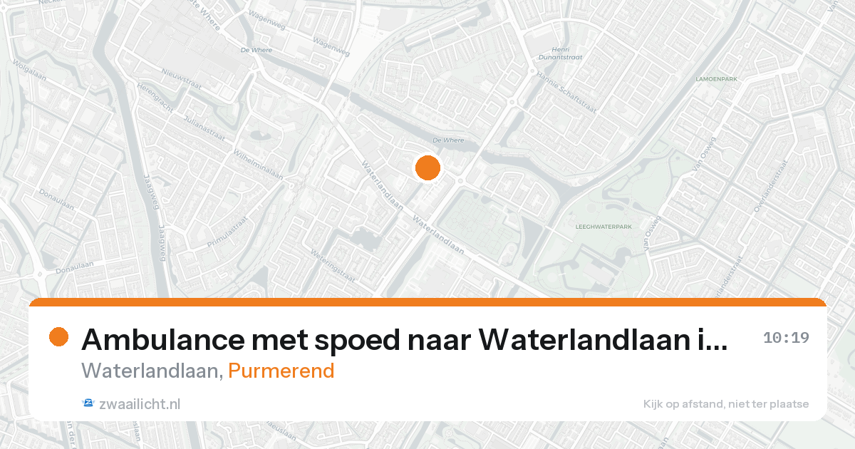 Ambulance met spoed naar Waterlandlaan in Purmerend — 28 mei 2026