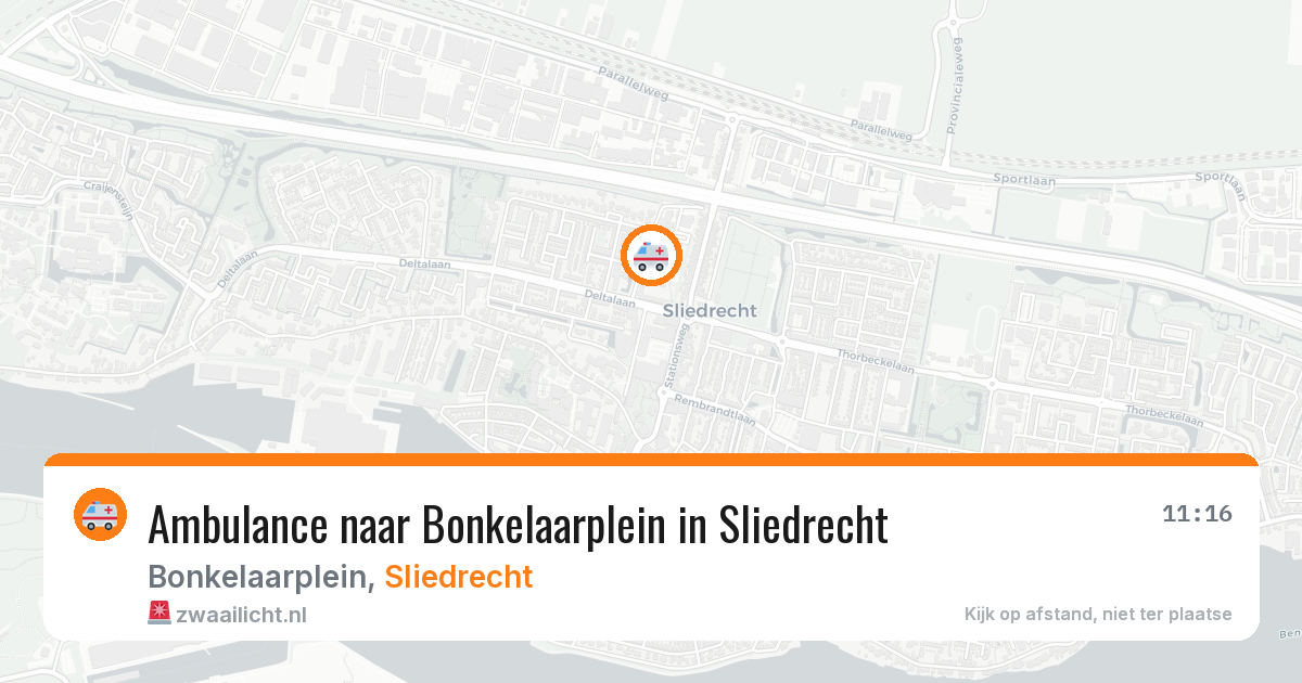 Ambulance naar Bonkelaarplein in Sliedrecht — 20 apr 2026